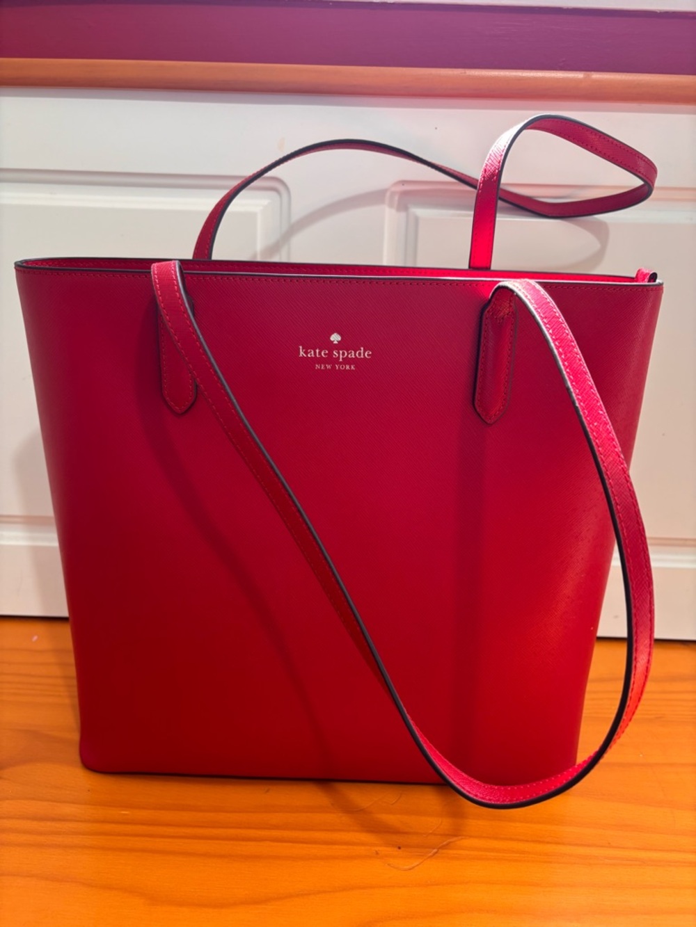 kate spade Red Saffiano Leather Tote